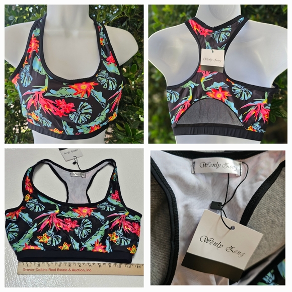 Womens Sz SMALL Sports Bra Swim Tops NWT - Picture 8 of 10